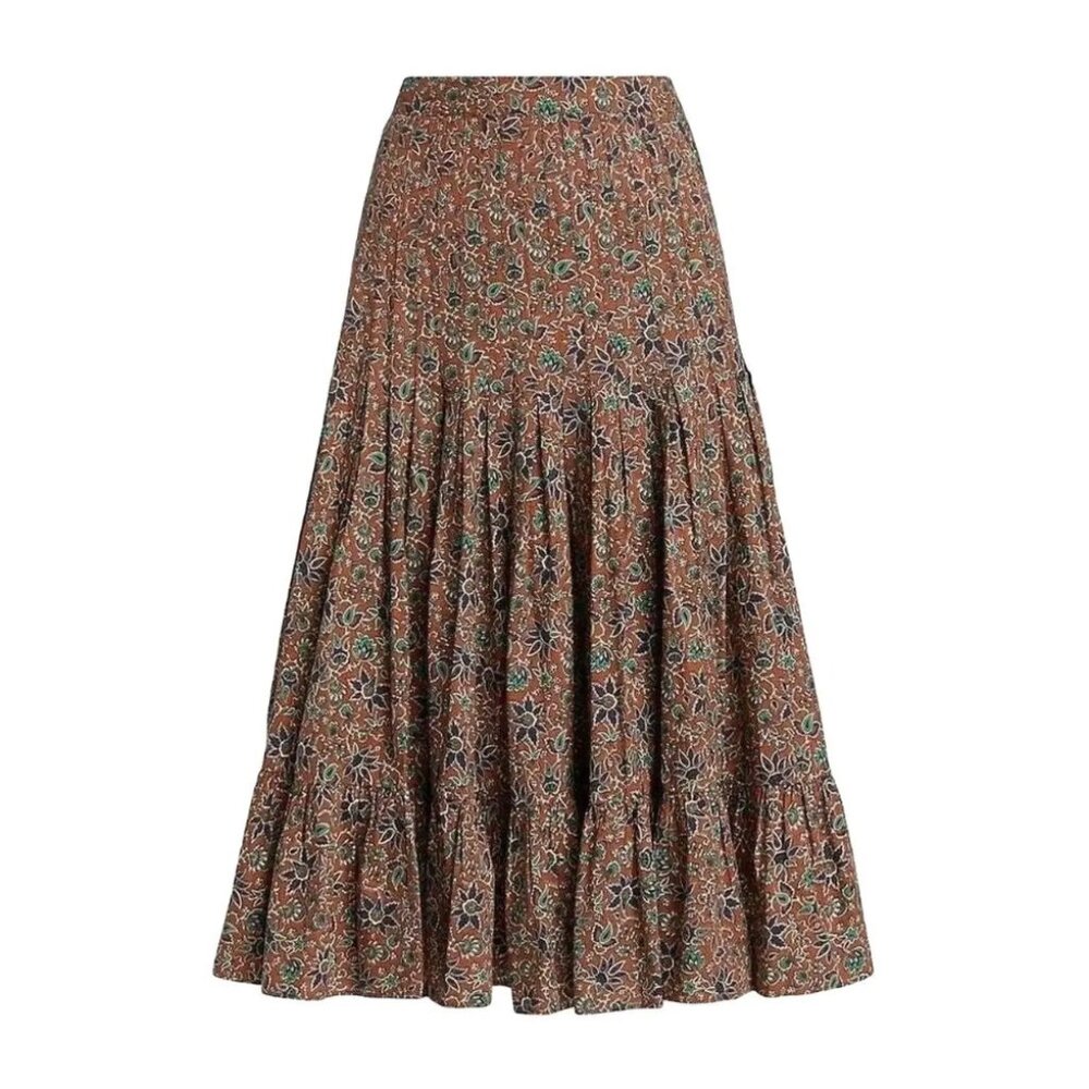 Veronica Beard Paola Tiered Midi Skirt Sz 4